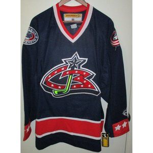 NWT NHL KOHO Columbus Blue Jackets Embroidered Patches Men's Jersey XL